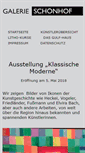 Mobile Screenshot of galerie-schoenhof.de