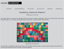 Tablet Screenshot of galerie-schoenhof.de